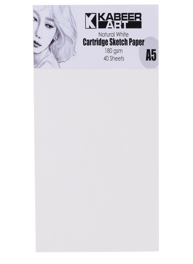 Kabeer Art A5 Size Sketch and Drawing Paper, 40 Sheets 180GSM - Image 1
